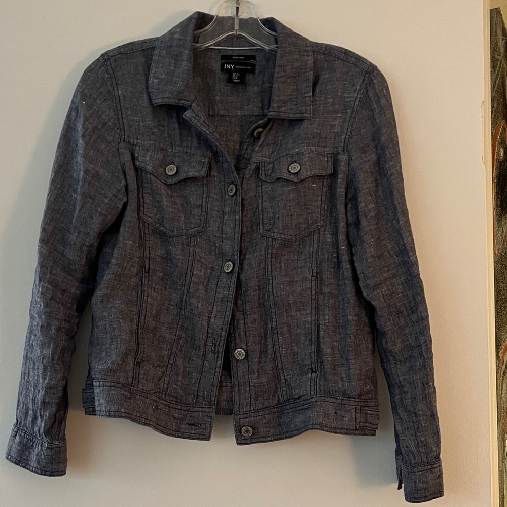 Jones New York Women's Dark Gray Jean Jacket